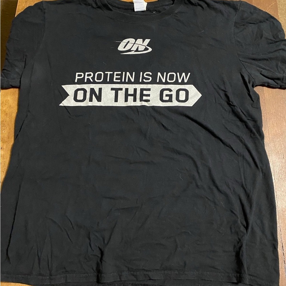 OPTIMUM NUTRITION
 Black Short Sleeve Tee Minimalist Design